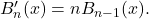  B_n'(x) = n B_{n-1}(x). 